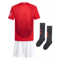Manchester United Hemmadräkt Barn 2024-25 Kortärmad (+ Korta byxor)